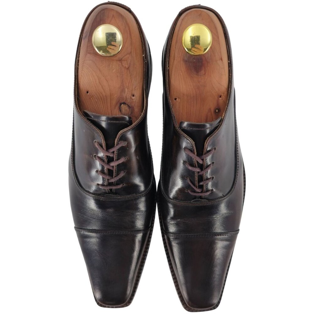 Melvin and Hamilton Mens 6D / 38EU Dark Brown Leather Dress Shoes Cap-toe Oxford - Picture 10 of 14